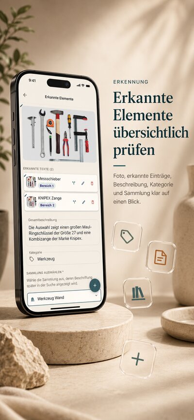 Erkannte Elemente pruefen