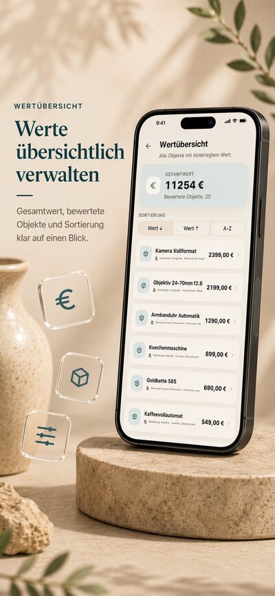 Werte uebersichtlich verwalten