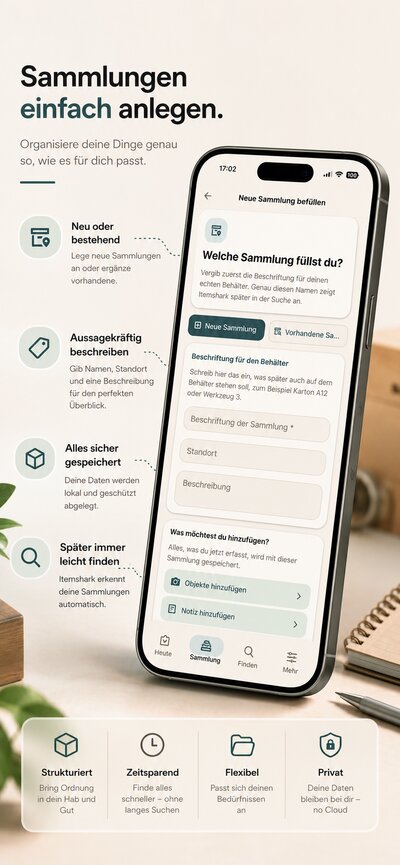 Sammlungen einfach anlegen