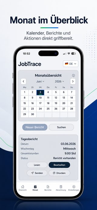 Monatsübersicht