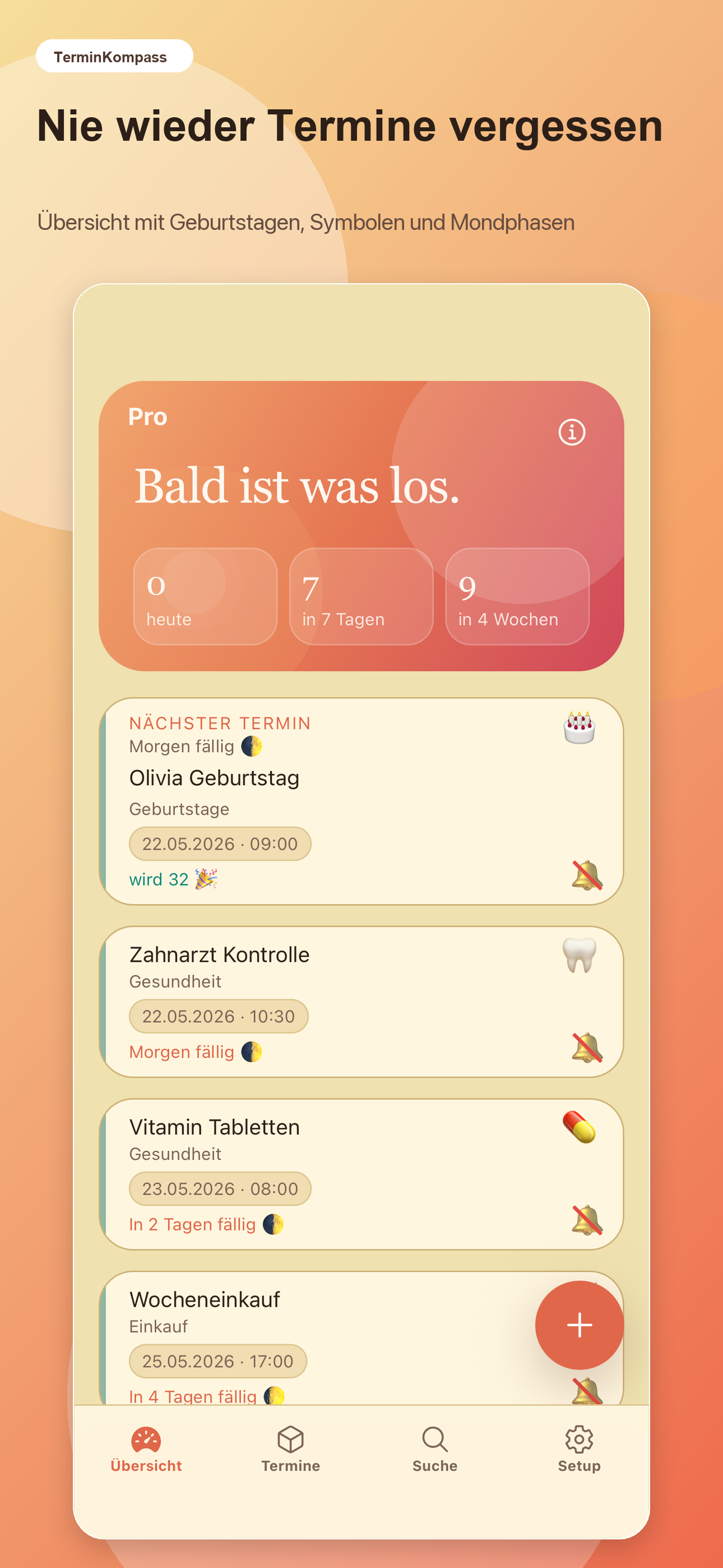Terminübersicht